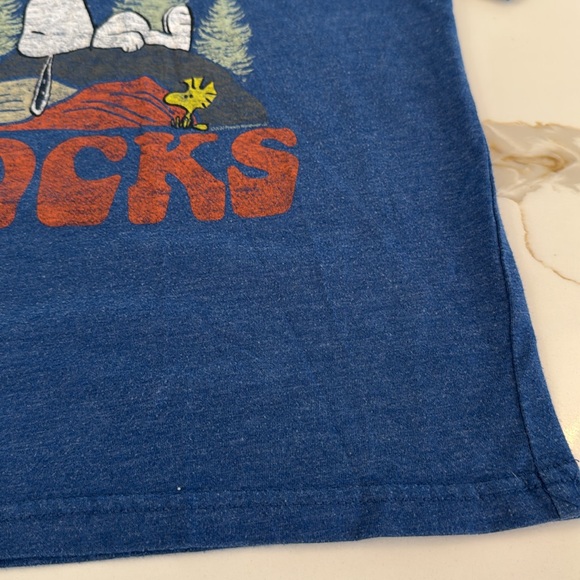 Snoopy Blue Nature Rocks Short Sleeve Tee - Picture 7 of 13